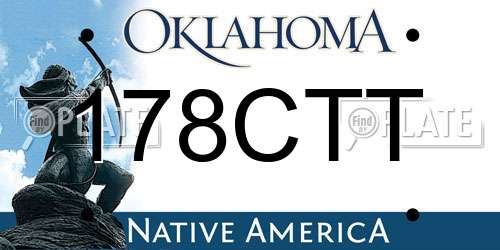 178CTT Oklahoma License Plate