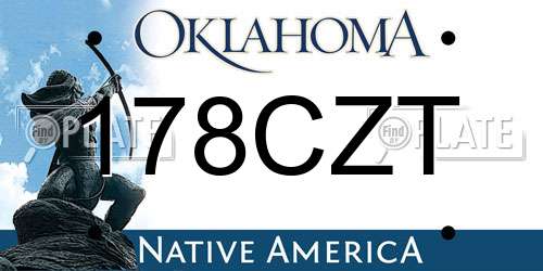 178CZT Oklahoma License Plate