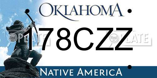 178CZZ Oklahoma License Plate