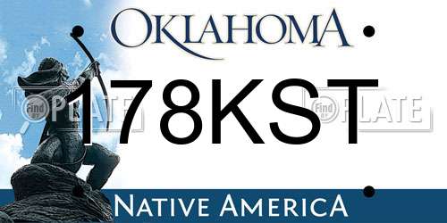 178KST Oklahoma License Plate