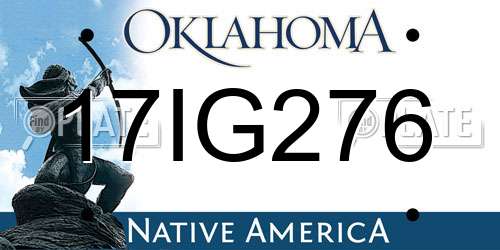 17IG276 Oklahoma License Plate