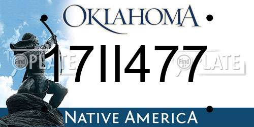 17II477 Oklahoma License Plate