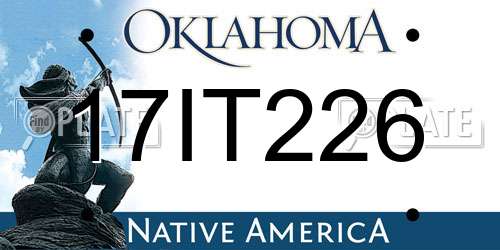 17IT226 Oklahoma License Plate