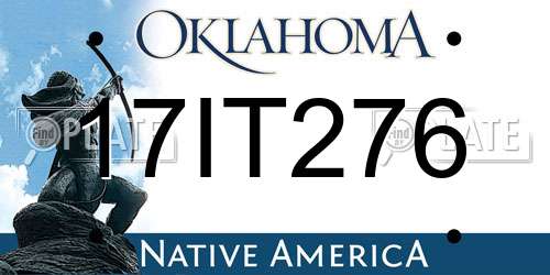17IT276 Oklahoma License Plate