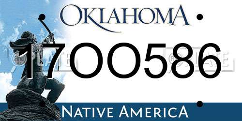 17OO586 Oklahoma License Plate