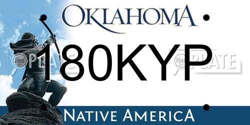 180KYP Oklahoma License Plate