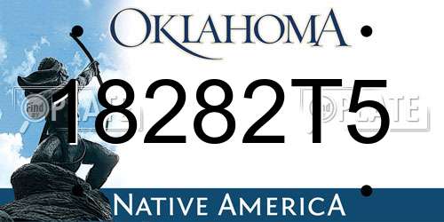 18282T5 Oklahoma License Plate