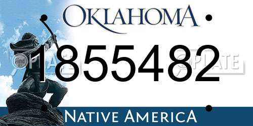 1855482 Oklahoma License Plate