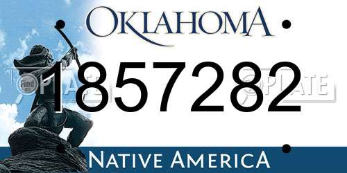 1857282 Oklahoma License Plate