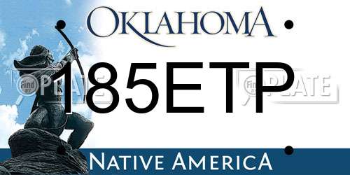 185ETP Oklahoma License Plate