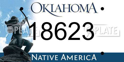 18623 Oklahoma License Plate
