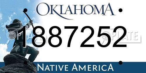 1887252 Oklahoma License Plate