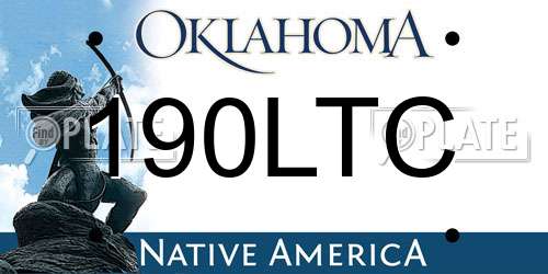 190LTC Oklahoma License Plate