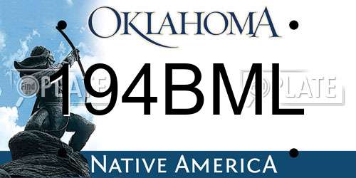 194BML Oklahoma License Plate