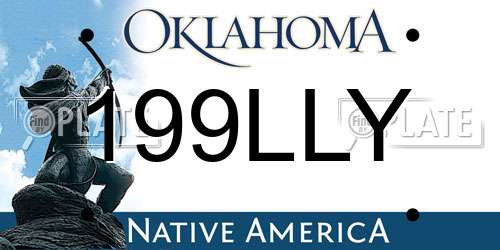 199LLY Oklahoma License Plate