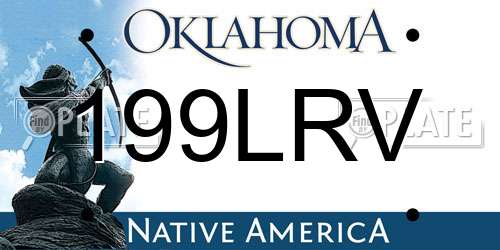 199LRV Oklahoma License Plate