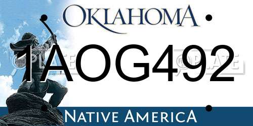 1AOG492 Oklahoma License Plate