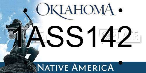 1ASS142 Oklahoma License Plate