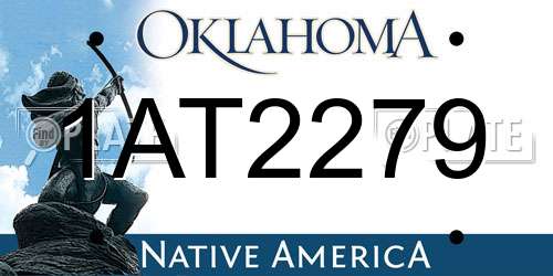 1AT2279 Oklahoma License Plate
