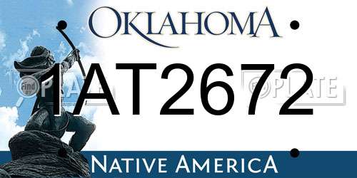 1AT2672 Oklahoma License Plate