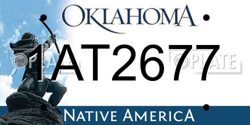 1AT2677 Oklahoma License Plate