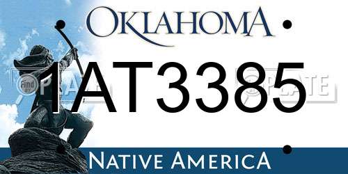 1AT3385 Oklahoma License Plate
