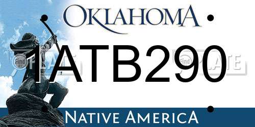 1ATB290 Oklahoma License Plate