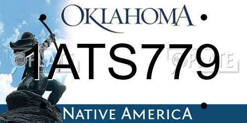 1ATS779 Oklahoma License Plate