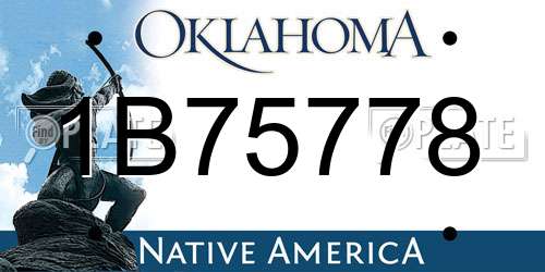 1B75778 Oklahoma License Plate