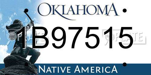 1B97515 Oklahoma License Plate