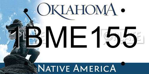 1BME155 Oklahoma License Plate