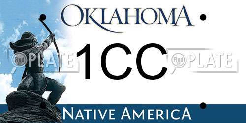 1CC Oklahoma License Plate