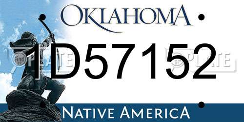 1D57152 Oklahoma License Plate