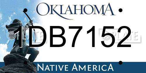 1DB7152 Oklahoma License Plate