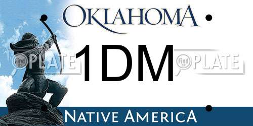 1DM Oklahoma License Plate