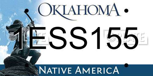 1ESS155 Oklahoma License Plate