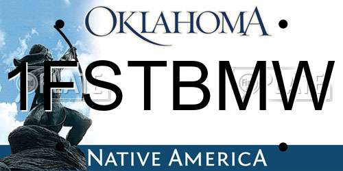 1FSTBMW Oklahoma License Plate