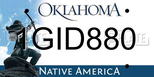 1GID880 Oklahoma License Plate