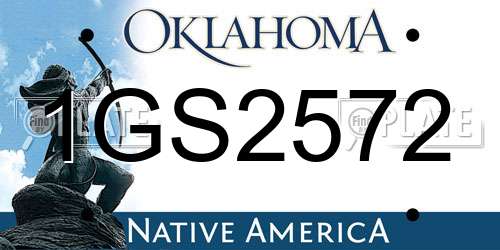 1GS2572 Oklahoma License Plate