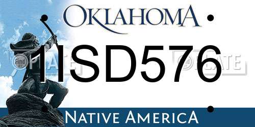 1ISD576 Oklahoma License Plate