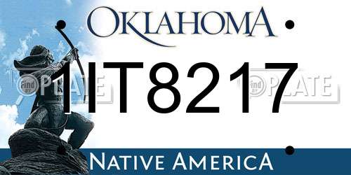 1IT8217 Oklahoma License Plate