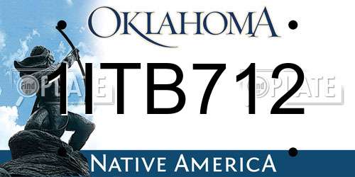 1ITB712 Oklahoma License Plate