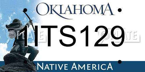 1ITS129 Oklahoma License Plate