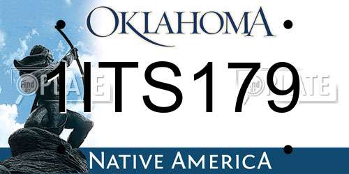 1ITS179 Oklahoma License Plate