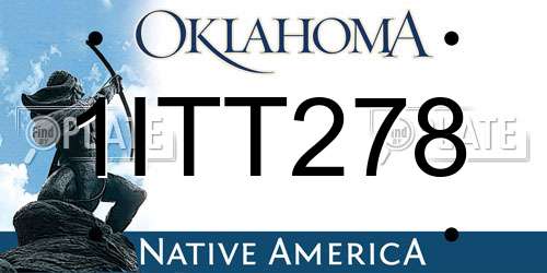 1ITT278 Oklahoma License Plate