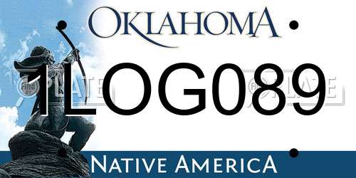 1LOG089 Oklahoma License Plate