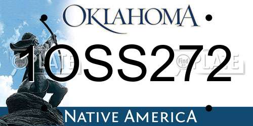 1OSS272 Oklahoma License Plate