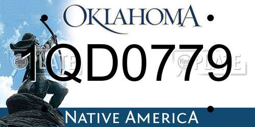1QD0779 Oklahoma License Plate
