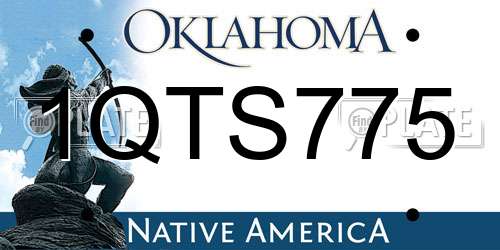 1QTS775 Oklahoma License Plate