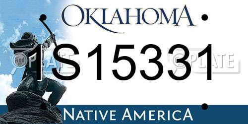 1S15331 Oklahoma License Plate